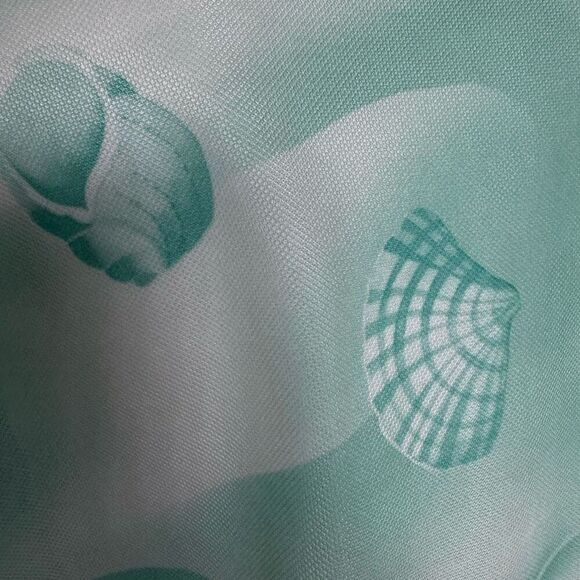 Vintage 70’s Jantzen Sea Shell Print Dagger Collar Top - Picture 5 of 7